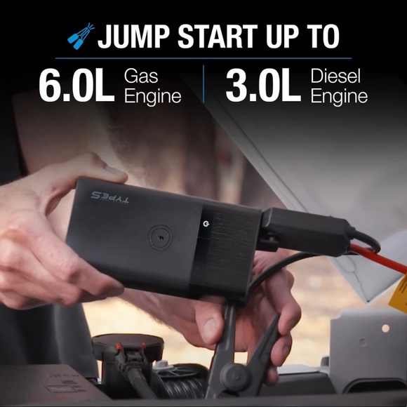 Type S 8000mAh Jump Starter and Portable Power Bank with Qi Wireless Charging - Picture 5 of 5